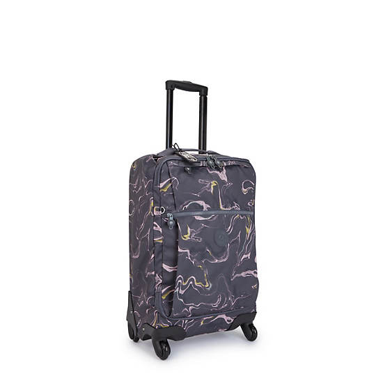 Kipling Darcey Small Printed Carry-On Rolling Koffers Blauw | België 1471OK